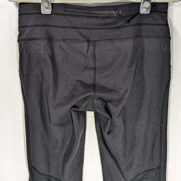 LOT 2 Athleta Replay Reflective Cropped Leggings Running Solid Black Medium - Picture 6 of 9